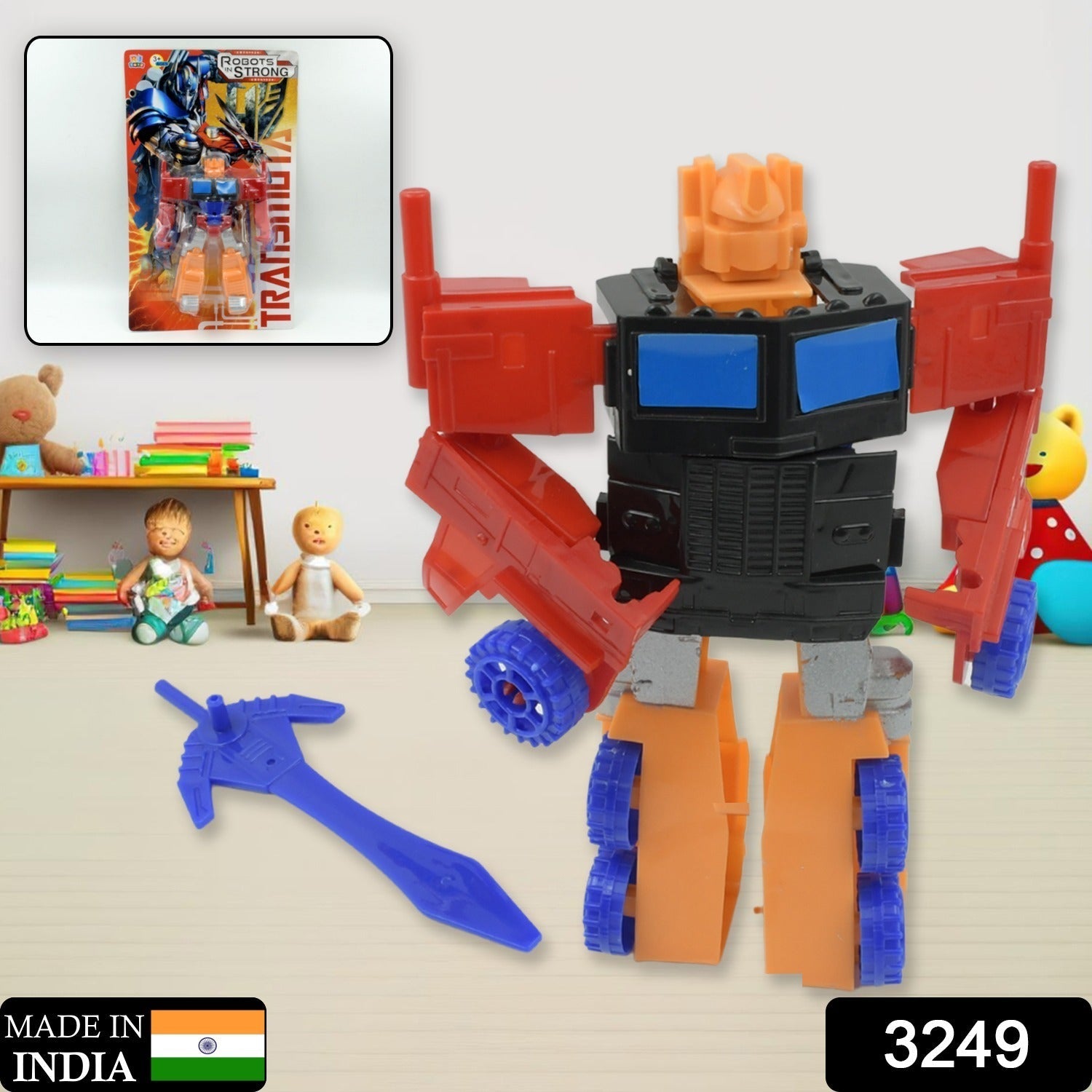 3249 Transformers Toys Rise of the Beasts Movie Toy Car to Robot Convert Unique Toy For Boys (1 Pc) 3249 Transformers Toys Rise of the Beasts Movie Toy Car to Robot Convert Unique Toy For Boys (1 Pc)